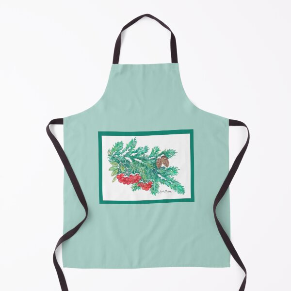 Item preview, Pine Needles and Berries - watercolor painting designed and sold by Annie Mason Art.