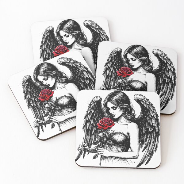 Item preview, Fallen Angel with Red Rose designed and sold by FuturscapeUK.