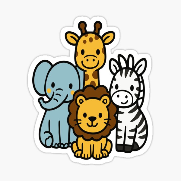 Vista previa del artículo con la obra «Mis lindos animales del zoológico», diseñado y vendido por alw951.