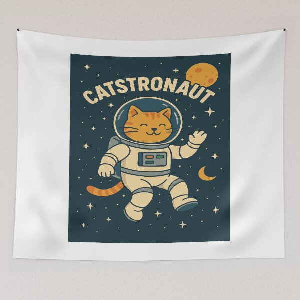 Item preview, Catstronaut – Space Explorer Kitty designed and sold by VibeNest01.
