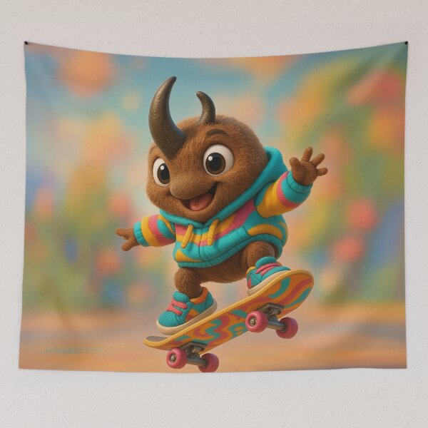 Item preview, Skater Rhino Beetle designed and sold by Sillytoe.