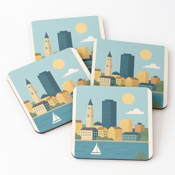 Item preview, Boston - Flat Minimalist Travel Series designed and sold by UMLAUT STUDIOS.