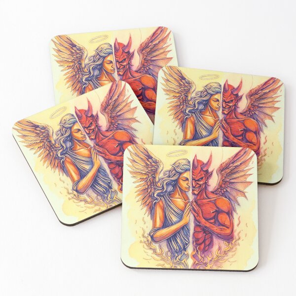 Item preview, Divine Duality: Angel & Demon Embracing Balance (Yin & Yang) designed and sold by Real Love.