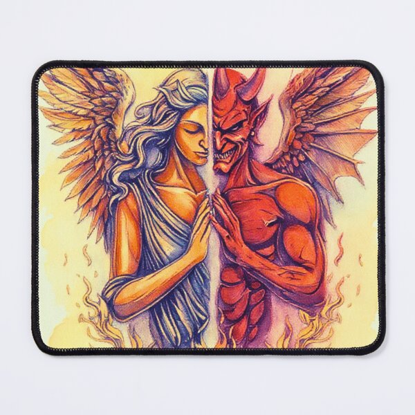 Item preview, Divine Duality: Angel & Demon Embracing Balance (Yin & Yang) designed and sold by Real Love.