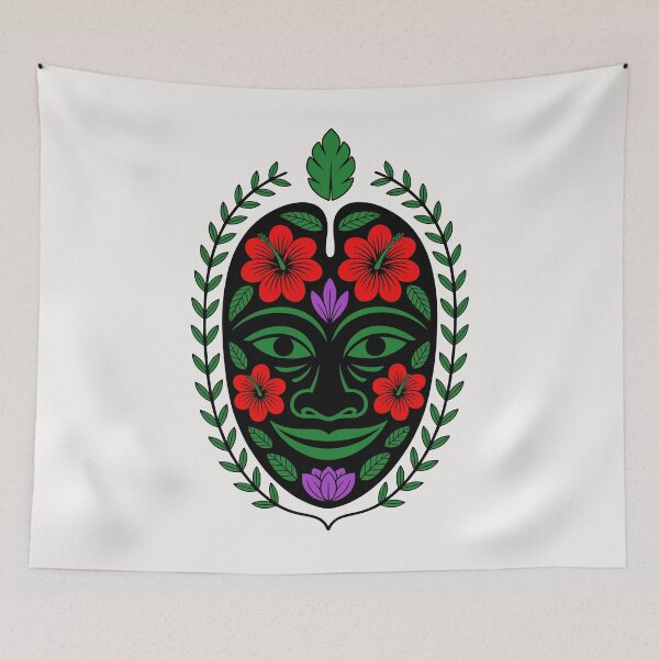 Item preview, Indonesian Tribal Mask – Sacred Floral Geometry for Design Lovers designed and sold by paulo silveira.