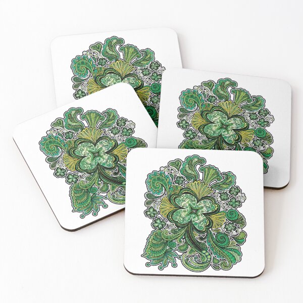 Item preview, Lucky Green Four Leaf Clover Shamrock Design designed and sold by PinkWinkDesigns.