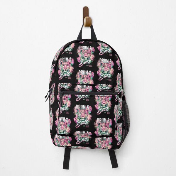 Item preview, DRUM AND BASS - Pink Leopard Plants (White) designed and sold by Discothreadz.