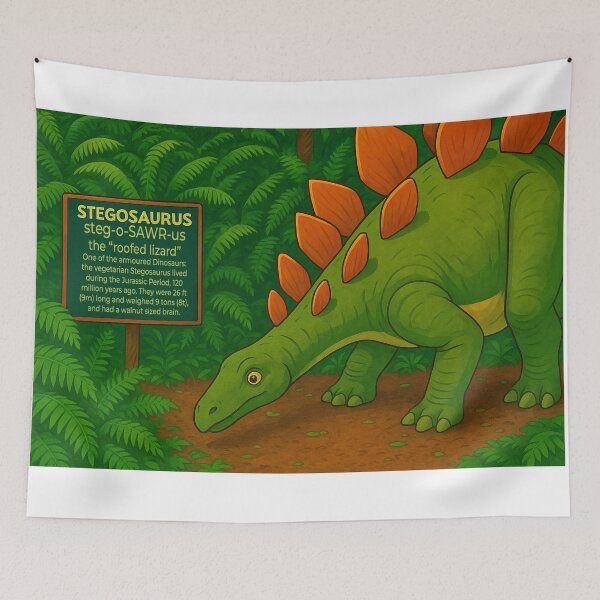 Item preview, Friendly Stegosaurus Adventure (Kids Age 8ish!) designed and sold by Swiftthistle.
