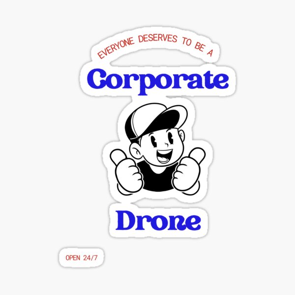 Item preview, Corporate Drone – Retro Sarcastic Design designed and sold by OOO Studio.