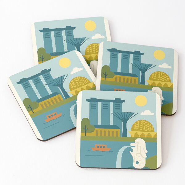 Item preview, Singapore - Flat Minimalist Travel Series designed and sold by UMLAUT STUDIOS.
