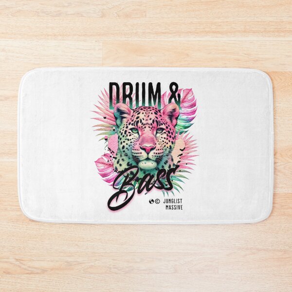 Item preview, DRUM AND BASS  - Pink Leopard Plants (black) designed and sold by Discothreadz.