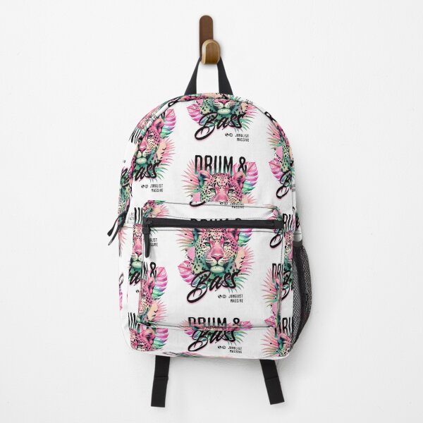 Item preview, DRUM AND BASS - Pink Leopard Plants (black) designed and sold by Discothreadz.