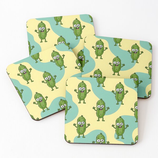 Item preview, Funny Pickle Pattern – Cute Cartoon Pickles with Faces and Legs designed and sold by subliman.