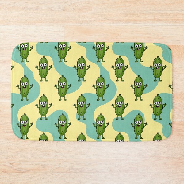 Item preview, Funny Pickle Pattern – Cute Cartoon Pickles with Faces and Legs designed and sold by subliman.