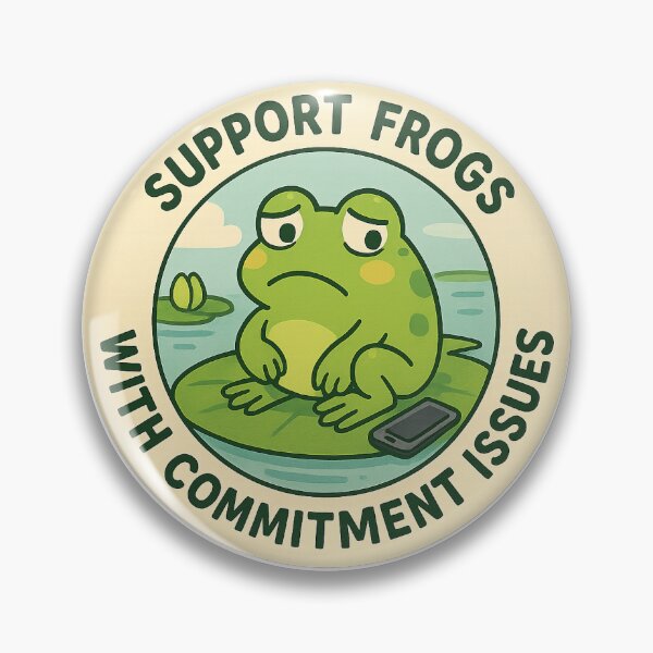 Item preview, Support Frogs With Commitment Issues – Funny Relatable Sticker designed and sold by TenderCritters.