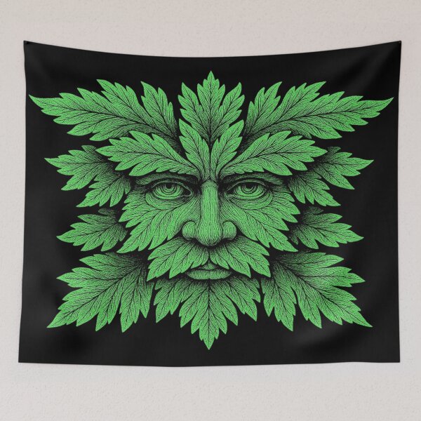 Item preview, Greenman Lord of Leaves  designed and sold by Q Art & Design .
