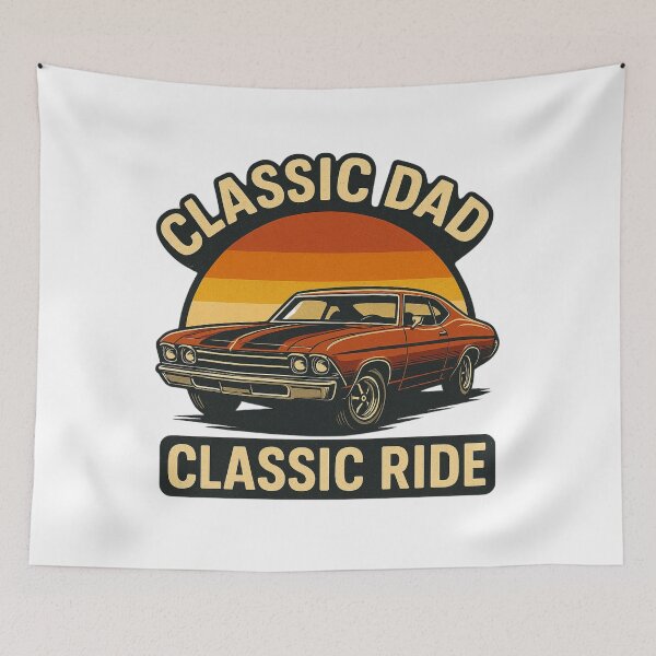 Item preview, Classic Dad Muscle Car – Retro Gift for Cool Fathers designed and sold by JenniferCreaArte .