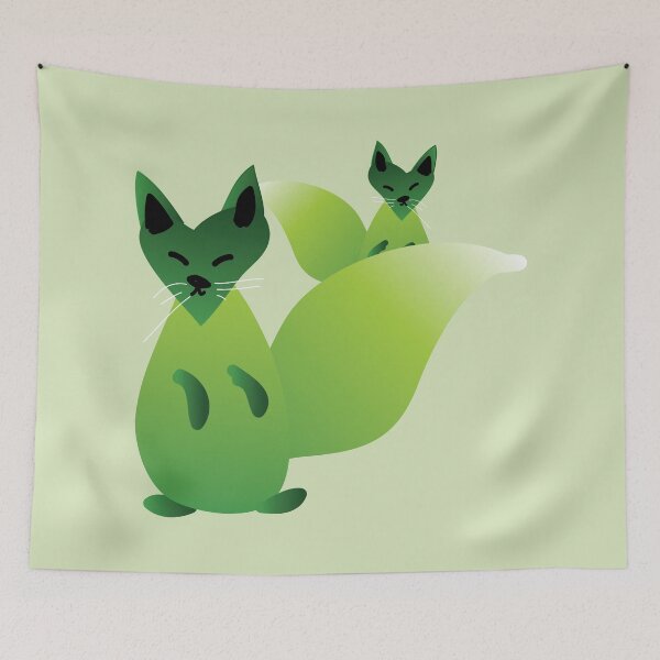 Item preview, Matcha fox cuties matcha tea animals designed and sold by fluffyfamcraft.