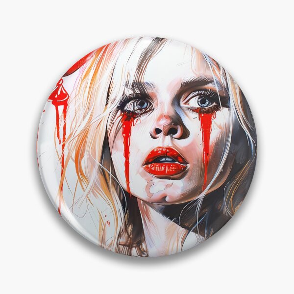 Item preview, Pretty Blonde Girl Creepy Abstract Art designed and sold by ArtbyJustis.
