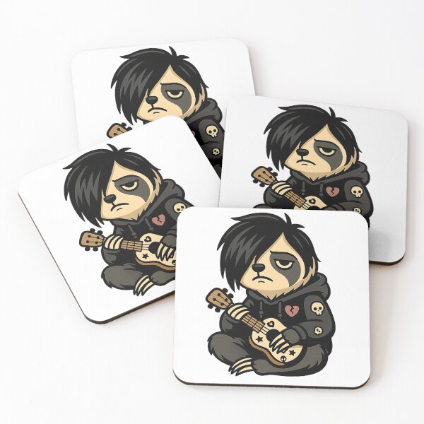Item preview, Emo Sloth Musician Funny Goth Animal Art designed and sold by ShackelfordDesigns.
