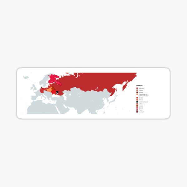 Item preview, Map of the Red Front designed and sold by UnRealityComms.