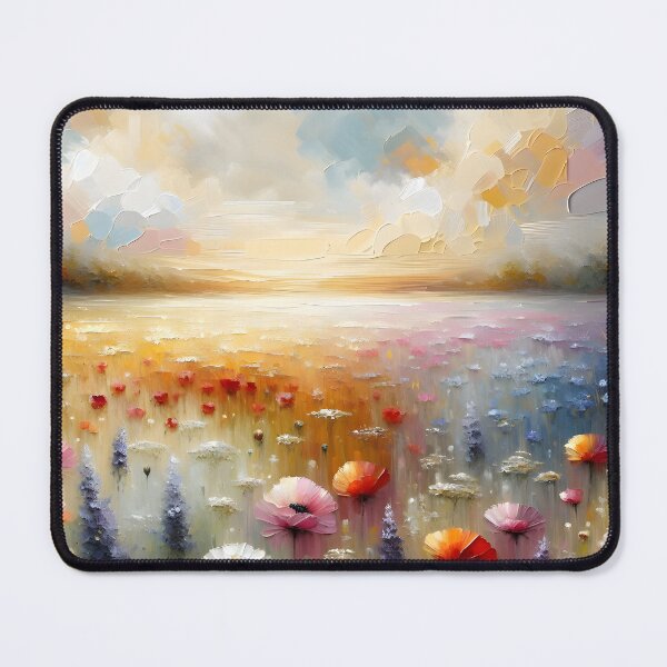 Item preview, Wildflower Field at Sunset – Floral Landscape designed and sold by AfniGar Prints.