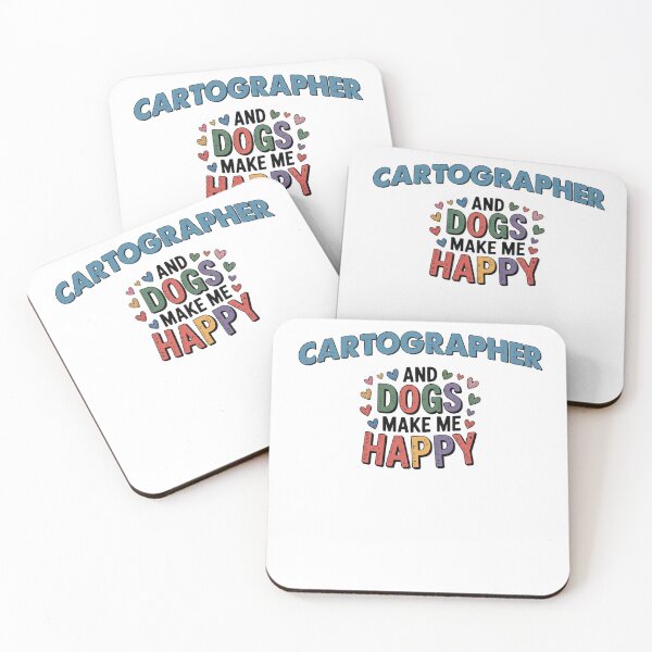 Item preview, Cartographer And Dogs Make Me Happy - Funny Cartographer Dogs Lover designed and sold by Oussinc.