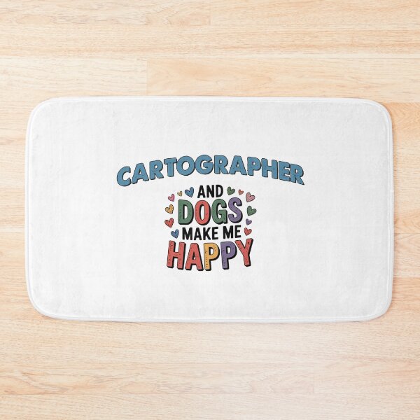 Item preview, Cartographer And Dogs Make Me Happy - Funny Cartographer Dogs Lover designed and sold by Oussinc.