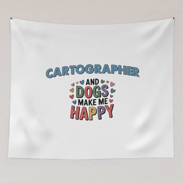Item preview, Cartographer And Dogs Make Me Happy - Funny Cartographer Dogs Lover designed and sold by Oussinc.