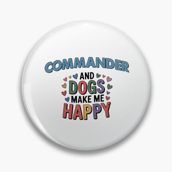 Aperçu de l'œuvre Commandant et chiens me rendent heureux - Drôle de commandant amoureux des chiens créée et vendue par Oussinc.