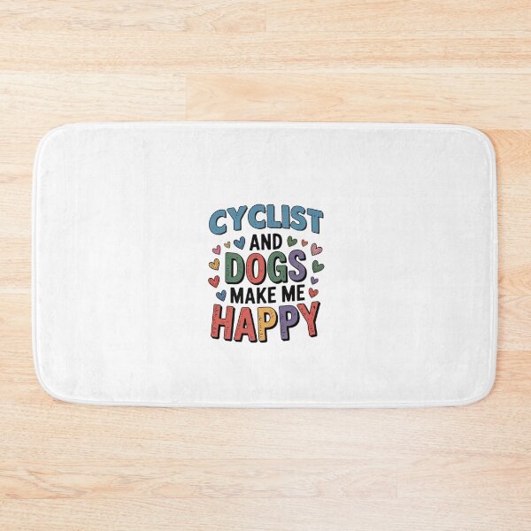 Item preview, Cyclist And Dogs Make Me Happy - Funny Cyclist Dogs Lover designed and sold by Oussinc.