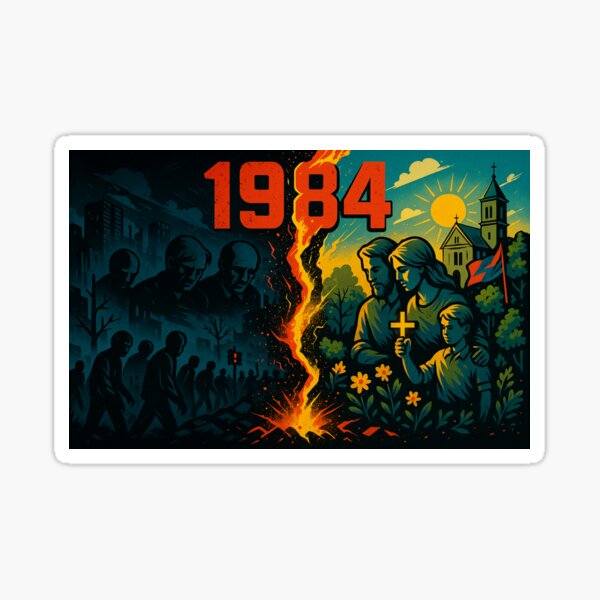 Aperçu de l'œuvre 1984 : Un continent déchiré – Espoir contre déclin créée et vendue par MRMAGICAL.