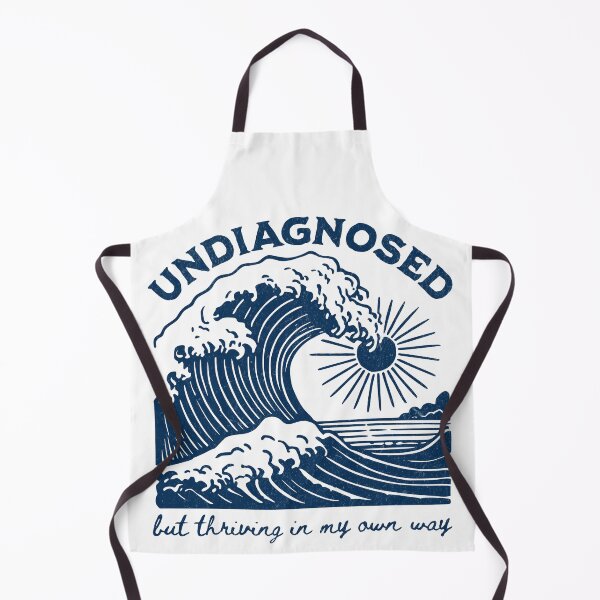 Item preview, Undiagnosed But Thriving – Funny Mental Health Ocean Wave Design designed and sold by Honominu.