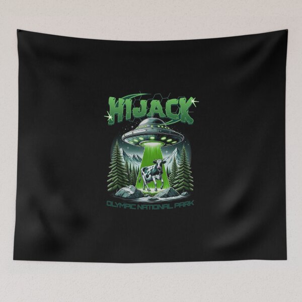 Item preview, UFO Hijack Cow Olympic National Park designed and sold by scooterbaby.