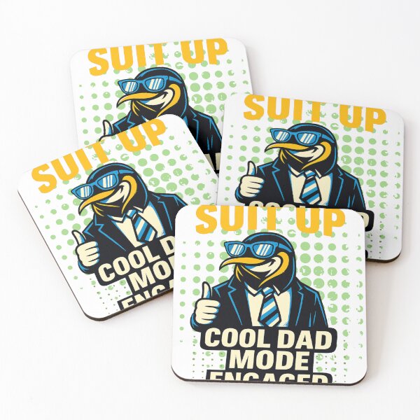 Item preview, Cool Dad Mode – Suit Up Penguin in Tie & Shades designed and sold by JenniferCreaArte .