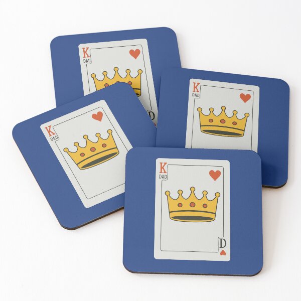 Item preview, King of Dads – Heart Suit Crown Card Design – Father’s Day Gift for Him designed and sold by donwillisjrart.