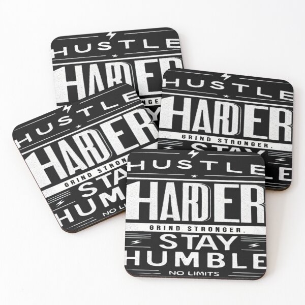 Item preview, Hustle Harder Stay Humble Motivational Quote designed and sold by Zappy Finds.