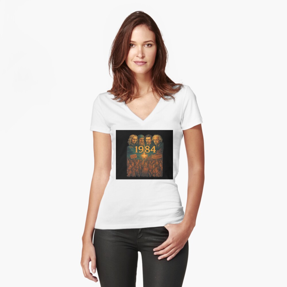 Aperçu de l'œuvre T-shirt moulant col V créée et vendue par MRMAGICAL.