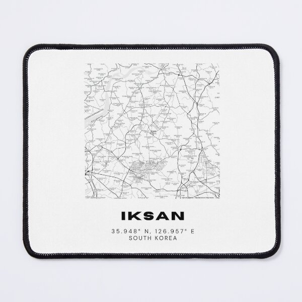 Item preview, Minimalist Iksan Map – South Korea Jewel City in Clean Line Art designed and sold by RM-Journey.