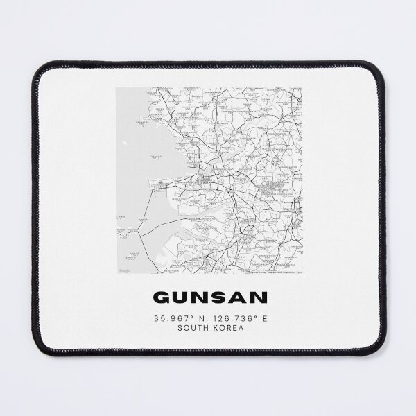 Item preview, Minimalist Gunsan Map – Historic Port City Map of South Korea designed and sold by RM-Journey.