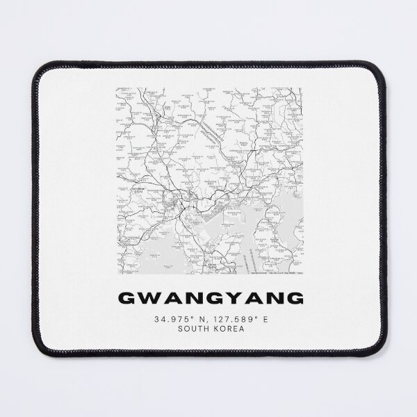 Item preview, Minimalist Gwangyang Map – Industrial South Korea City in Line Art designed and sold by RM-Journey.