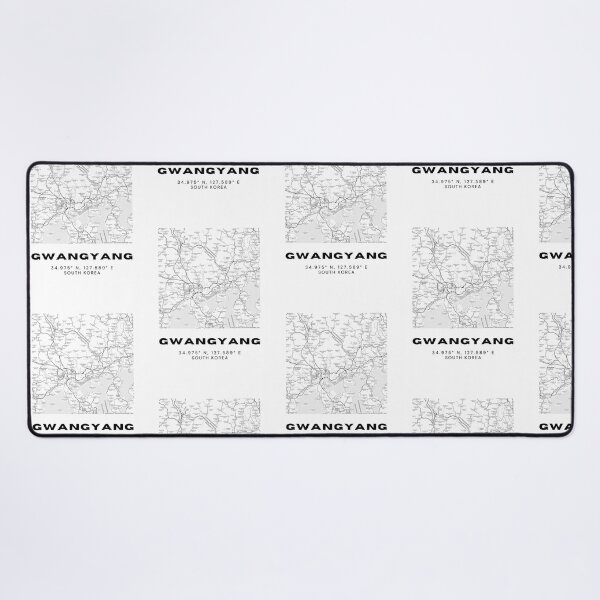 Item preview, Minimalist Gwangyang Map – Industrial South Korea City in Line Art designed and sold by RM-Journey.