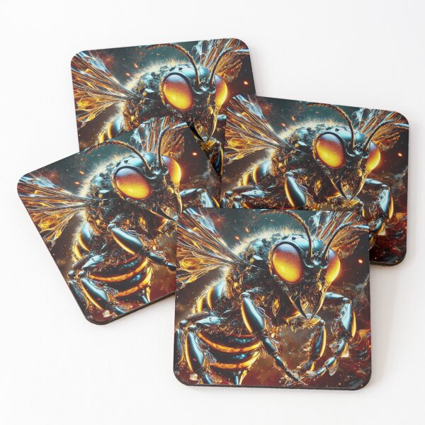 Item preview, Cybernetic Wasp – Futuristic Insect Artwork designed and sold by KaoticMindZ.