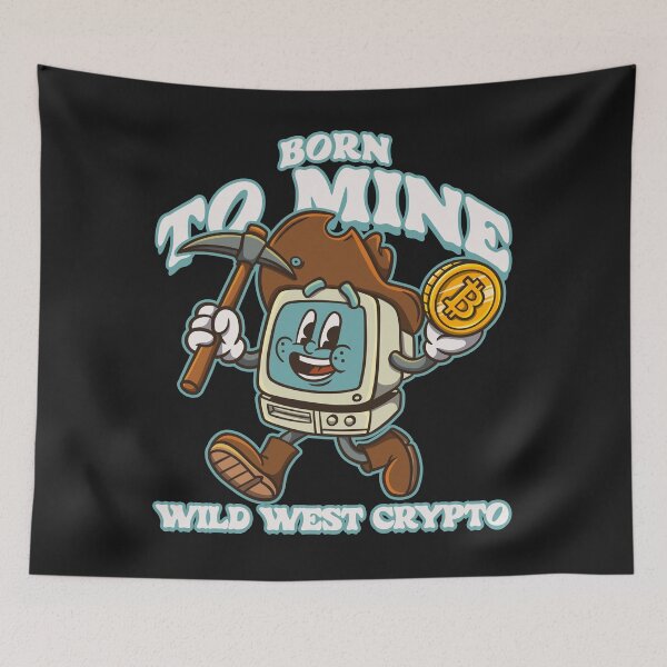 Item preview, Retro PC Bitcoin Miner Cowboy : Wild West Crypto  designed and sold by ImaginarStore.