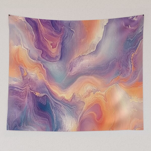 Item preview, Geode-Inspired Swirls in Purple and Orange Hues designed and sold by bAIryBarn.
