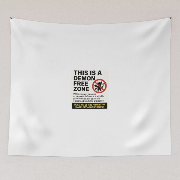 Item preview, DEMON FREE ZONE designed and sold by Bootleg Bond.