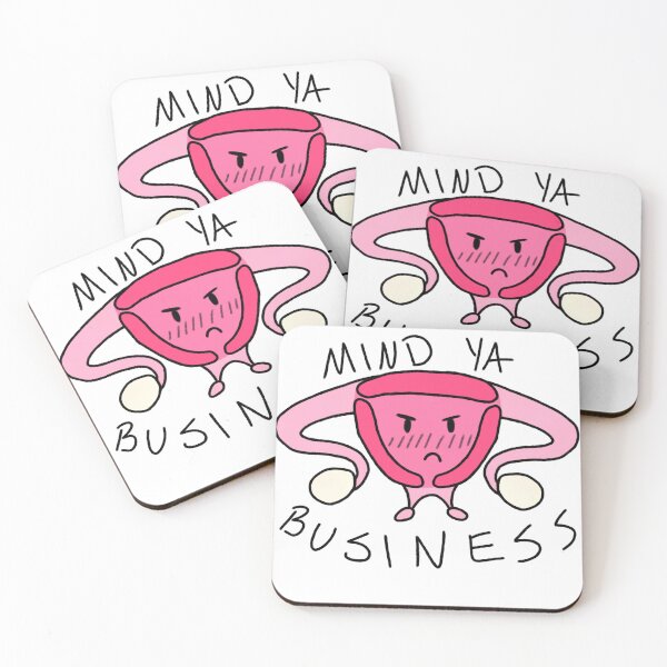 Item preview, "Mind Ya Business" Uterus designed and sold by stickerbyginger.