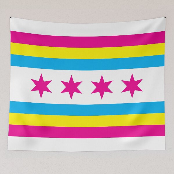 Item preview, Pan Pride Chicago Flag designed and sold by dopaminebrand.