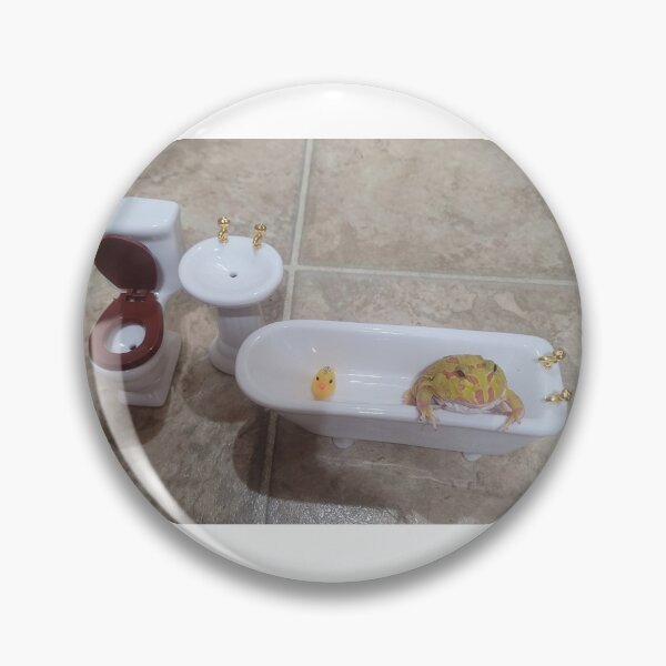 Item preview, Mento the pacman frog in bath designed and sold by YourChibiSempai.