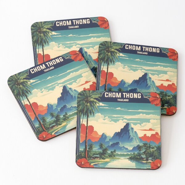 Item preview, Chom Thong Thailand Vintage Retro Travel Tourism designed and sold by TravelersGems.